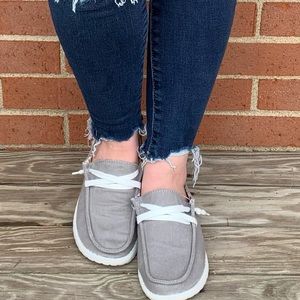 Holly 4 Grey Canvas Slip-on Sneaker